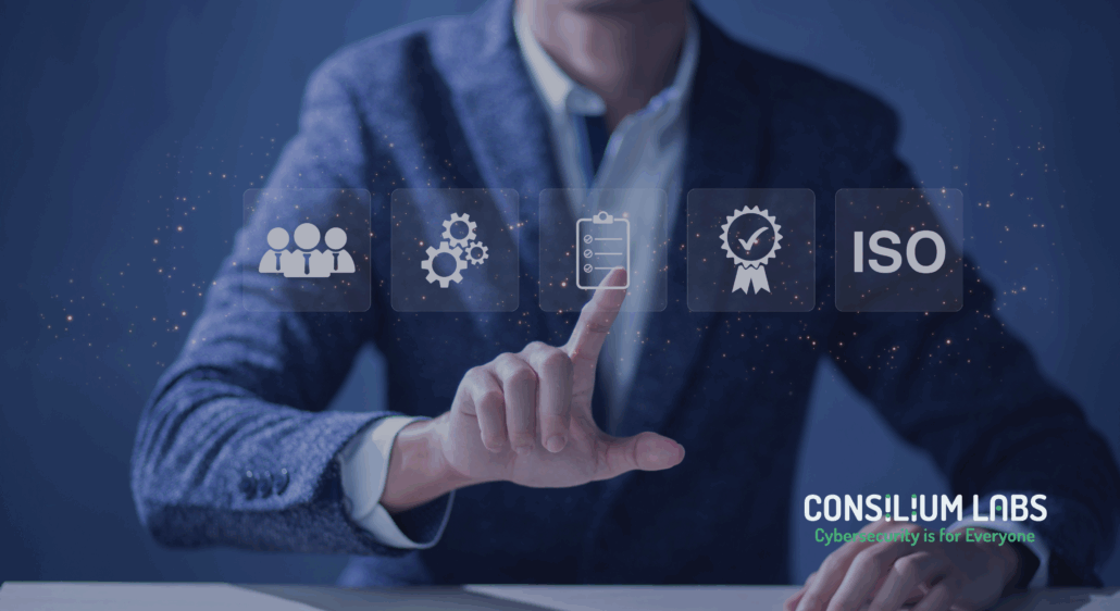 Business professional selecting ISO 27001 for SaaS growth certification audit with Consilium Labs